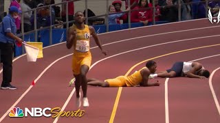 DOUBLE FALL shocks mens 400m at HBCU Showcase event  NBC Sports [upl. by Maller765]