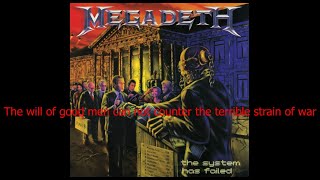 Megadeth  Blackmail the Universe Lyrics [upl. by Eilram]