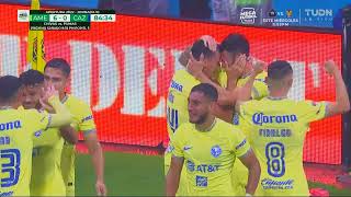 Gol de Federico Viñas  América 60 Cruz Azul  Liga BBVA MX  Apertura 2022  Jornada 10 [upl. by Anwahsak]