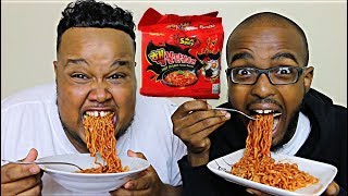 EXTREME NUCLEAR SPICY RAMEN NOODLES CHALLENGE [upl. by Dewayne]