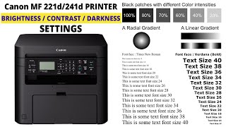 Canon MF 221d241d Printer Brightness  Contrast  Darkness Settings Full Detail Video in Nepali [upl. by Nonez170]