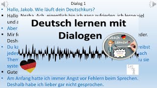 Dialoge A2  B1 Deutsch lernen durch Hören  6 [upl. by Leda]