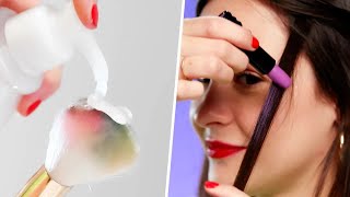 How to Clean Makeup Brushes easy hack shorts makeup [upl. by Vevay278]