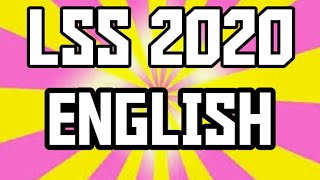 LSS ENGLISH  LSS 2020 Questions and Answers  BIG Q [upl. by Kumler]