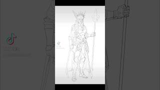 Character creation process of Knightess original character commission [upl. by Frankhouse]