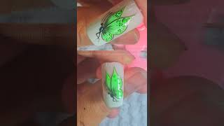 Diseños de mariposas uñas MariaSaltos [upl. by Ecirad]