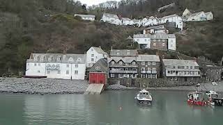 Quayside view of historic Clovelly  a lovely car free fishing village in Devon England [upl. by Gilbertine]