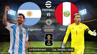 eFootball Argentina vs Peru  CONCACAF FIFA World Cup 2026 Qualifiers [upl. by Botsford660]