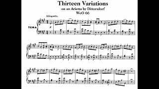 Ludwig van Beethoven  13 Variations on Es war einmal ein alter Mann WoO 66 [upl. by Loma]