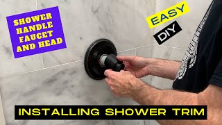 Install Delta Shower Trim Kit Faucet Valve amp Handle Tub Spout and Shower Head [upl. by Fairman6]