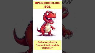 OPENCOBOLIDE CON SQL solución al ERROR cannot find module OCSQL [upl. by Odranar834]