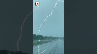 ⚡ Close lightning strike on I90 [upl. by Truk]