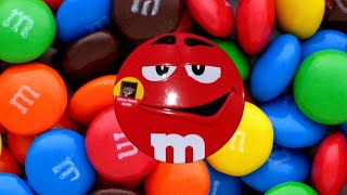 Satisfying Video  Unpacking MampM´s Candy Tin Red ASMR asmr unboxing mandms [upl. by Ahsitam]