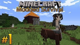 Minecraft Modded Survival  Episode 1 Great Start [upl. by Deste]