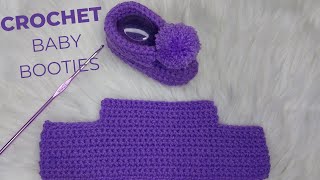 EASY STEP BY STEP CROCHET SHOES EASIEST CROCHET BABY BOOTIES FOR BEGINNERS ONLY [upl. by Ioyal]