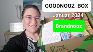 BRANDNOOZ Goodnooz Box  die erste FOODBOX im Januar 2024 [upl. by Bachman395]