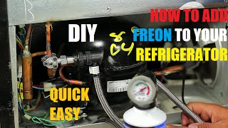 How to Add Freon To Your Refrigerator 134a [upl. by Cynara]