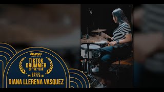 Diana Llerena wins TikTok Drummer Of The Year 2023 at the Drumeo Awards [upl. by Ives212]