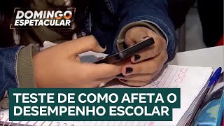 Domingo Espetacular explica o projeto de lei que quer proibir o uso de celulares nas escolas [upl. by Wilow493]