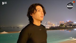 BANGTAN BOMB Jung Kook Unwinds in Qatar  BTS 방탄소년단 [upl. by Alexi]