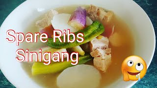 How To Cook Pork Spare Ribs SinigangSoup Recipes [upl. by Llerraf]