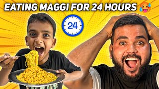 Eating Maggi For 24 Hours Challenge 🥵 Zeeshan Rone Laga 😭 [upl. by Pylle]