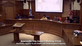 City Council Meeting  Emeryville CA  March 5 2024 [upl. by Aicekat]