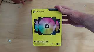 CORSAIR SP120 RGB ELITE UNBOXING [upl. by Naarah]