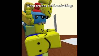 bad handwriting shorts youtubeshorts roblox [upl. by Twelve]