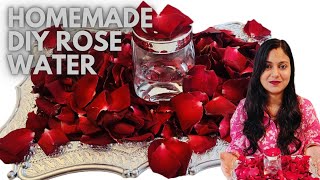 Homemade DIY Rose Water for Glowing Skin Gulab Jal🌹💦Pure Rose with Trick [upl. by Durarte]