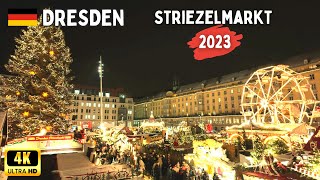 WEIHNACHTSMARKT DRESDEN 2023 🎅 Walking Tour über den Dresdner Striezelmarkt 🦌 [upl. by Sileas687]