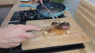 jak usmażyć stek na patelni food  how to fry a steak in a pan [upl. by Nereids]