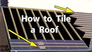 How to TILE A ROOF with Clay or Concrete Tiles  New Roof [upl. by Jandy]