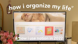 how i organize my life amp use notion in 2022 aesthetic  functional  free template [upl. by Nivad]