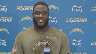 Justin Jones On Facing Teddy Bridgewater quotHes a smart QBquot  LA Chargers [upl. by Halueb]