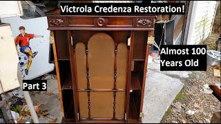 Vintage Victrola Credenza VV 830 Restoration Part 3 [upl. by Akinal35]