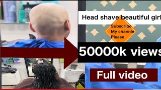 letest indian women headshave ladies head shaving new videoindian family headshave vlog [upl. by Ahsykal]