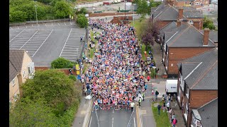 Great Grimsby 10k race 4k Aerial Video By Drone [upl. by Elkcim]