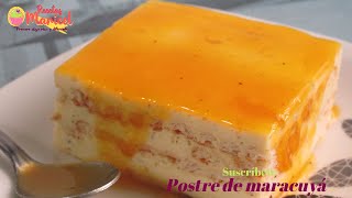 Receta de postre de maracuyá con galletas [upl. by Lienaj]