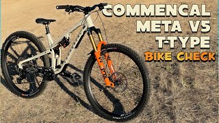 4k Commencal Meta V5 TType Chalk  Bike Check [upl. by Aeniah755]