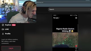 xQc Dies Laughing at Nigeria Radio Station [upl. by Selemas]