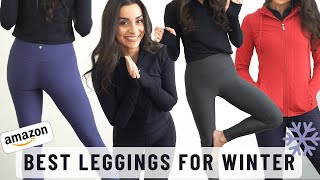 BEST AMAZON LEGGINGS FOR WINTER by CRZ Yoga  Affordable Activewear for FallWinterCold Weather [upl. by Lauhsoj]