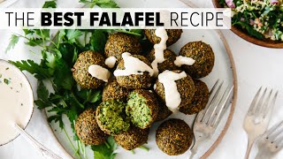 THE BEST FALAFEL RECIPE  crispy fried and baked falafel vegan [upl. by Reizarf]