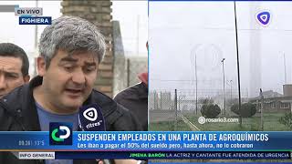 Suspenden a empleados en agroquímica de Fighiera por la crisis [upl. by Mitchiner]