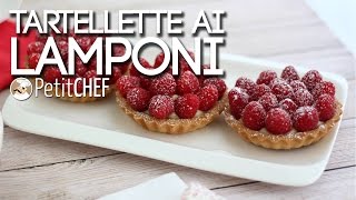 Tartellette ai lamponi  Ricetta Facile e golosa Tutorial PetitChefit [upl. by Ynnol994]