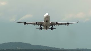 Flugzeuge im ZeitrafferAbflug Airport Zurich Kloten [upl. by Ennire]