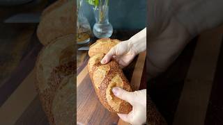 Fırın Torbasında Susamlı Baget Ekmek ekşimaya sourdoughbread sourdough maya recipe food [upl. by Julee114]