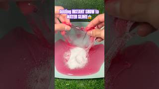 Adding INSTANT SNOW to WATER SLIME😱 slime satisfying [upl. by Russia]