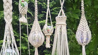 Hanging Macramé Light Sculpture  Amazing Decoration for Home and Garden [upl. by Aivin]