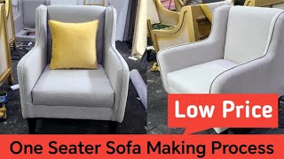 How To Making Low Cost High Quality One Seater Handle Sofa  Step By Step Process Latest Model 2024 [upl. by Tiler]